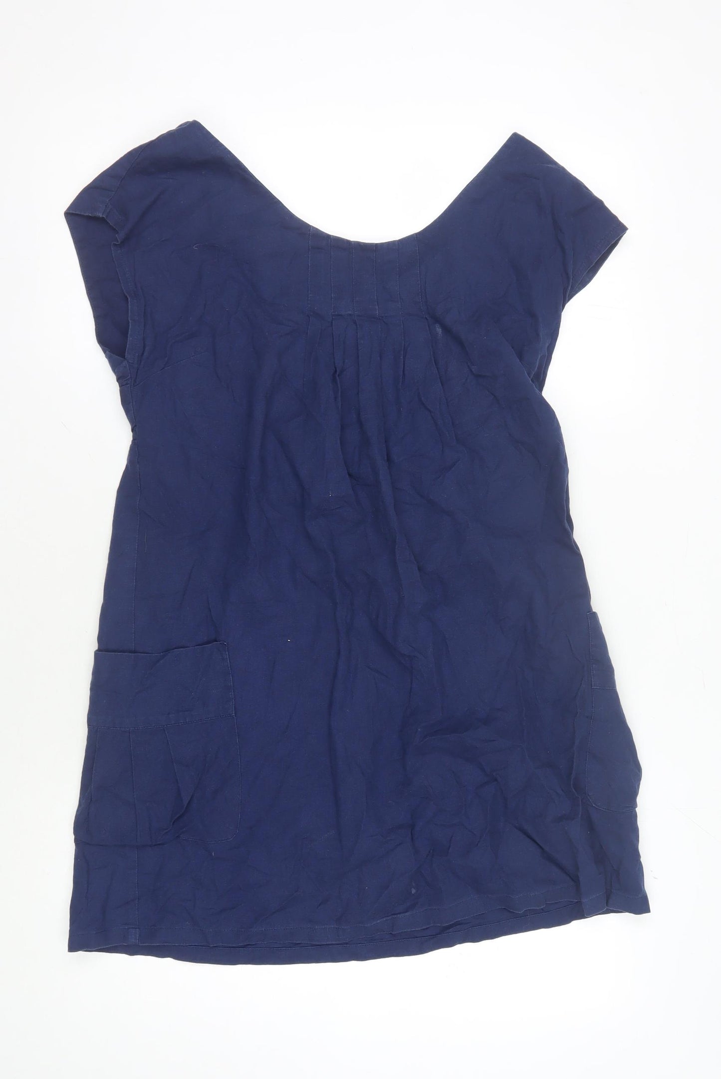 Joules Women's Blue Cotton Shift Dress Size 10