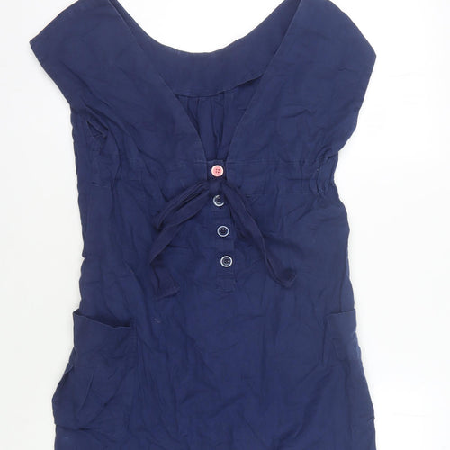 Joules Women's Blue Cotton Shift Dress Size 10