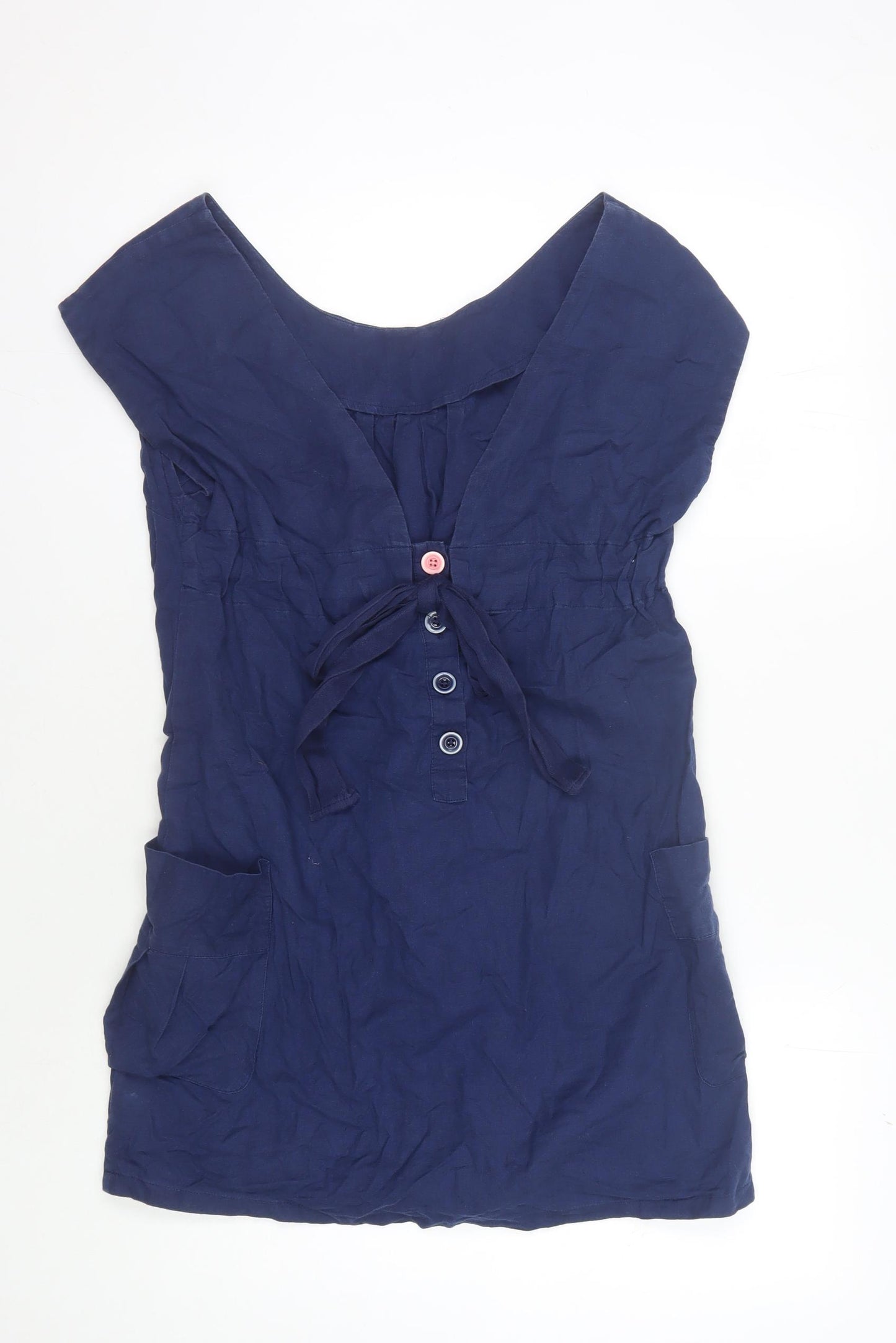 Joules Women's Blue Cotton Shift Dress Size 10
