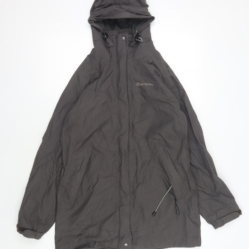 Sprayway Women's Grey Hooded Rain Coat Jacket Size 8