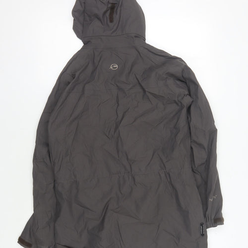 Sprayway Women's Grey Hooded Rain Coat Jacket Size 8