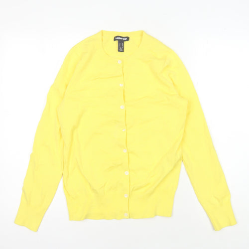 Lands' End Women's Yellow XS Cardigan, Long Sleeves, Casual