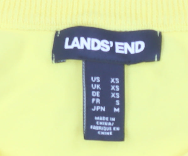 Lands' End Women's Yellow XS Cardigan, Long Sleeves, Casual
