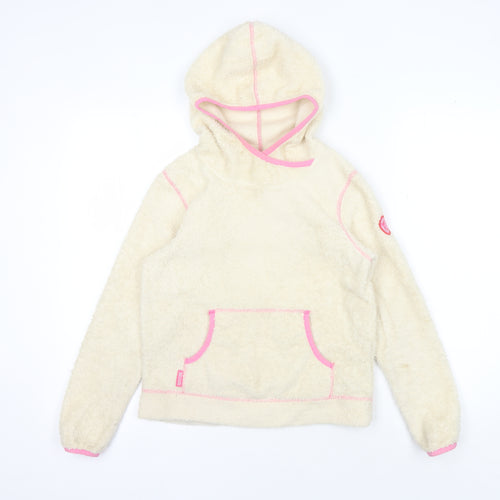 Regatta Girls Ivory Fleece Hoodie 10 Years - Cosy Pullover