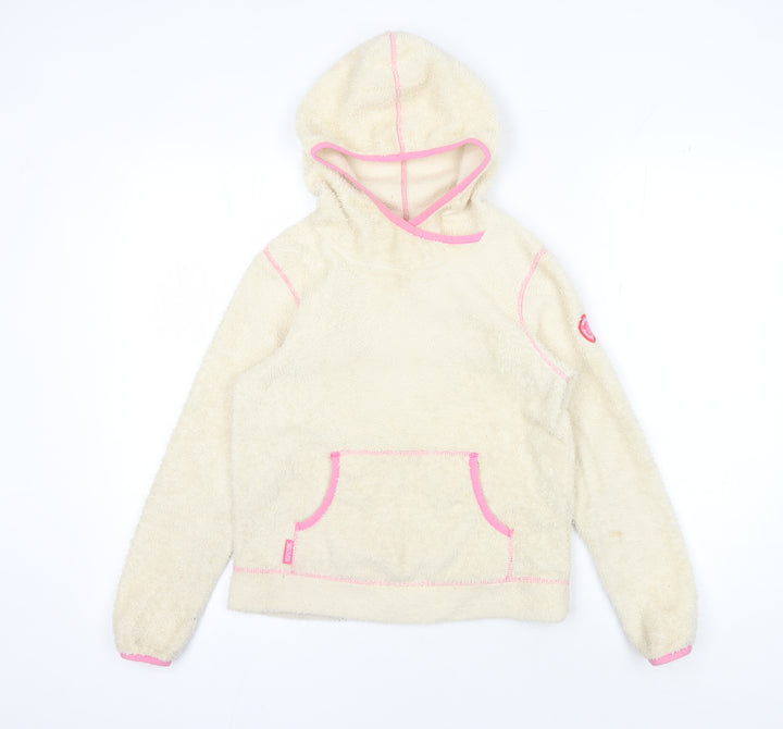 Regatta Girls Ivory Fleece Hoodie 10 Years - Cosy Pullover