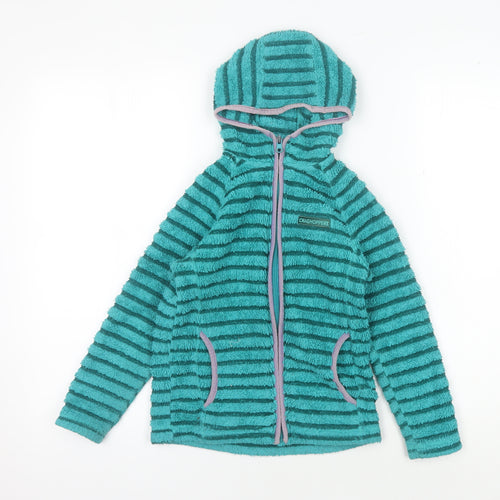 Craghoppers Girls Green Striped Fleece Jacket 7-8 Years