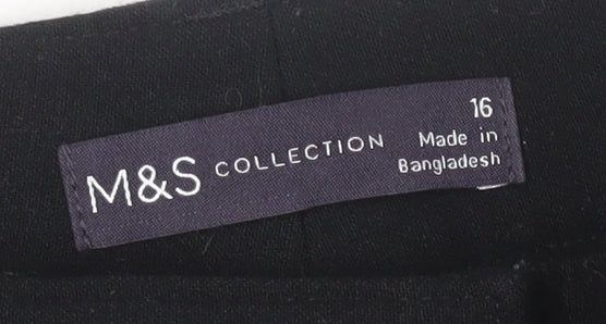 Marks and Spencer Women's Black Trousers Size 16