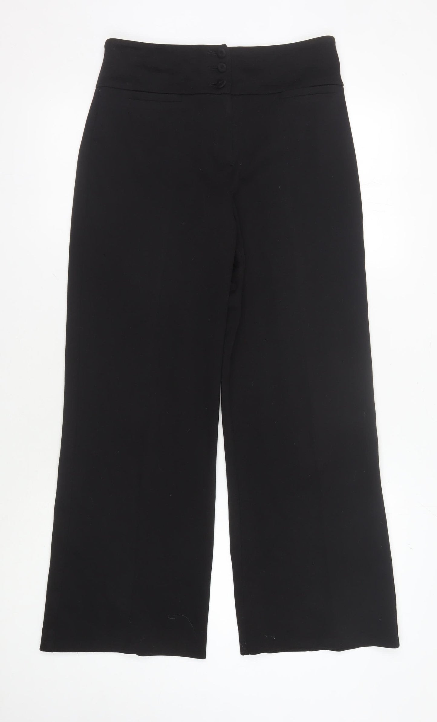 Laura Ashley Women's Black Trousers, Size 10, Straight Leg