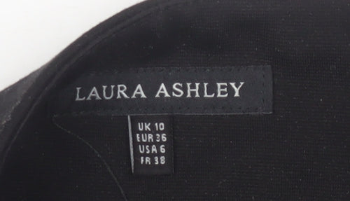 Laura Ashley Women's Black Trousers, Size 10, Straight Leg