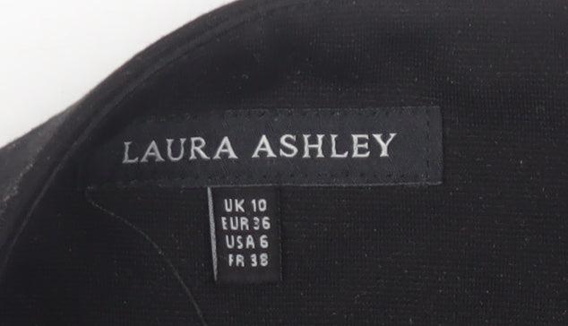 Laura Ashley Women's Black Trousers, Size 10, Straight Leg