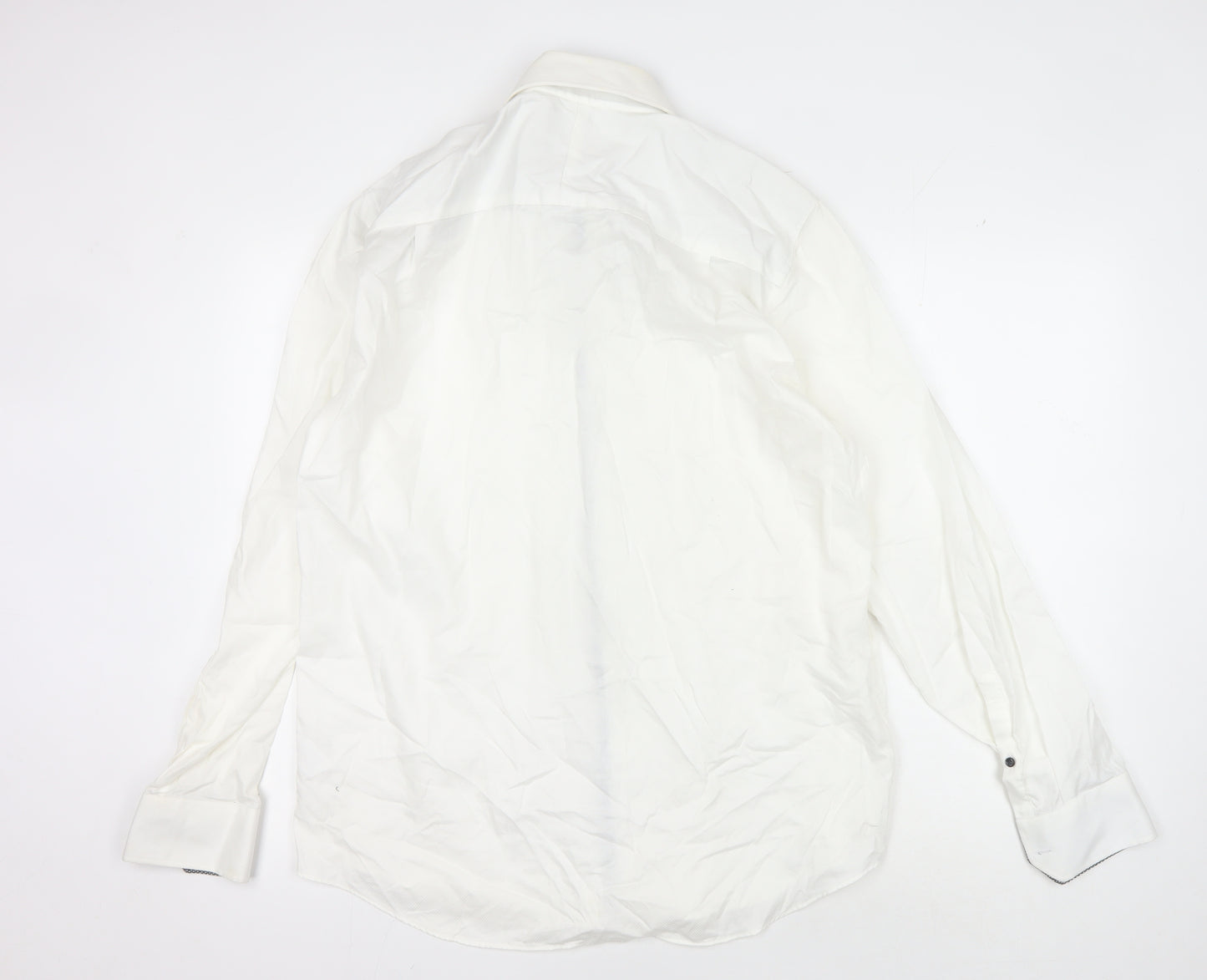 Next Men's White Regular Fit Dress Shirt 17 Collar