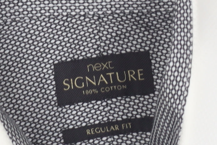 Next Men's White Regular Fit Dress Shirt 17 Collar