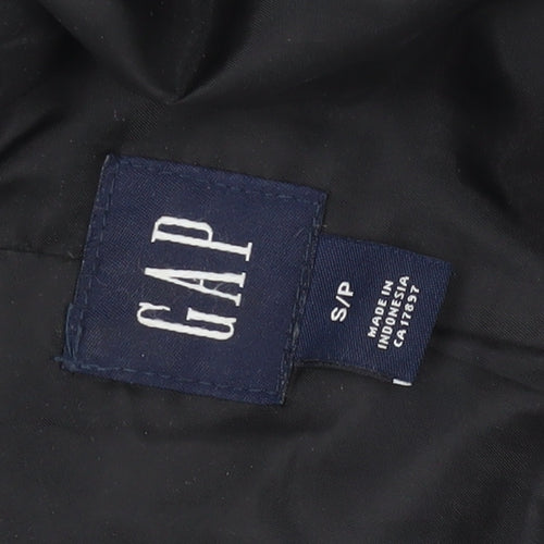 GAP Men's Black Hooded Puffer Jacket, Size S, Casual Winter Wear