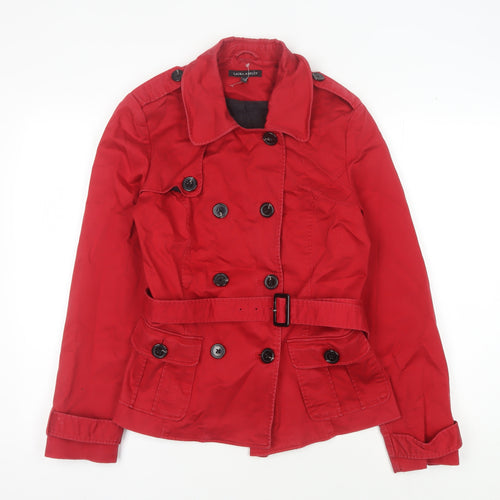Laura Ashley Women's Red Trench Coat Size 16
