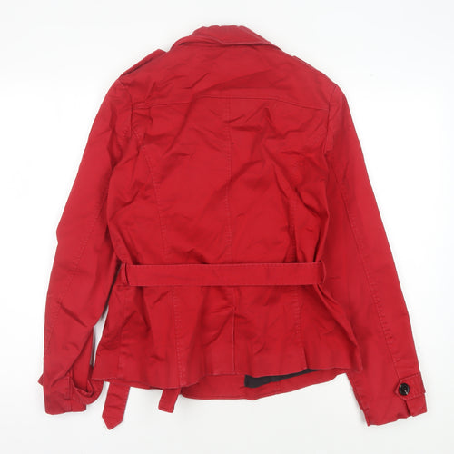 Laura Ashley Women's Red Trench Coat Size 16