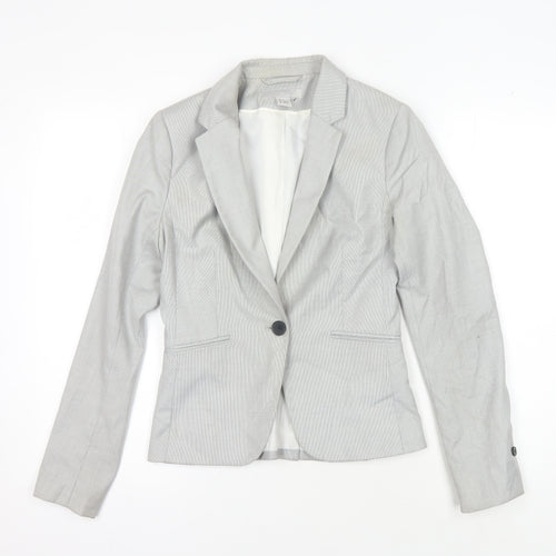 H&M Women's Grey Blazer, Size 6, Slim Fit, Business