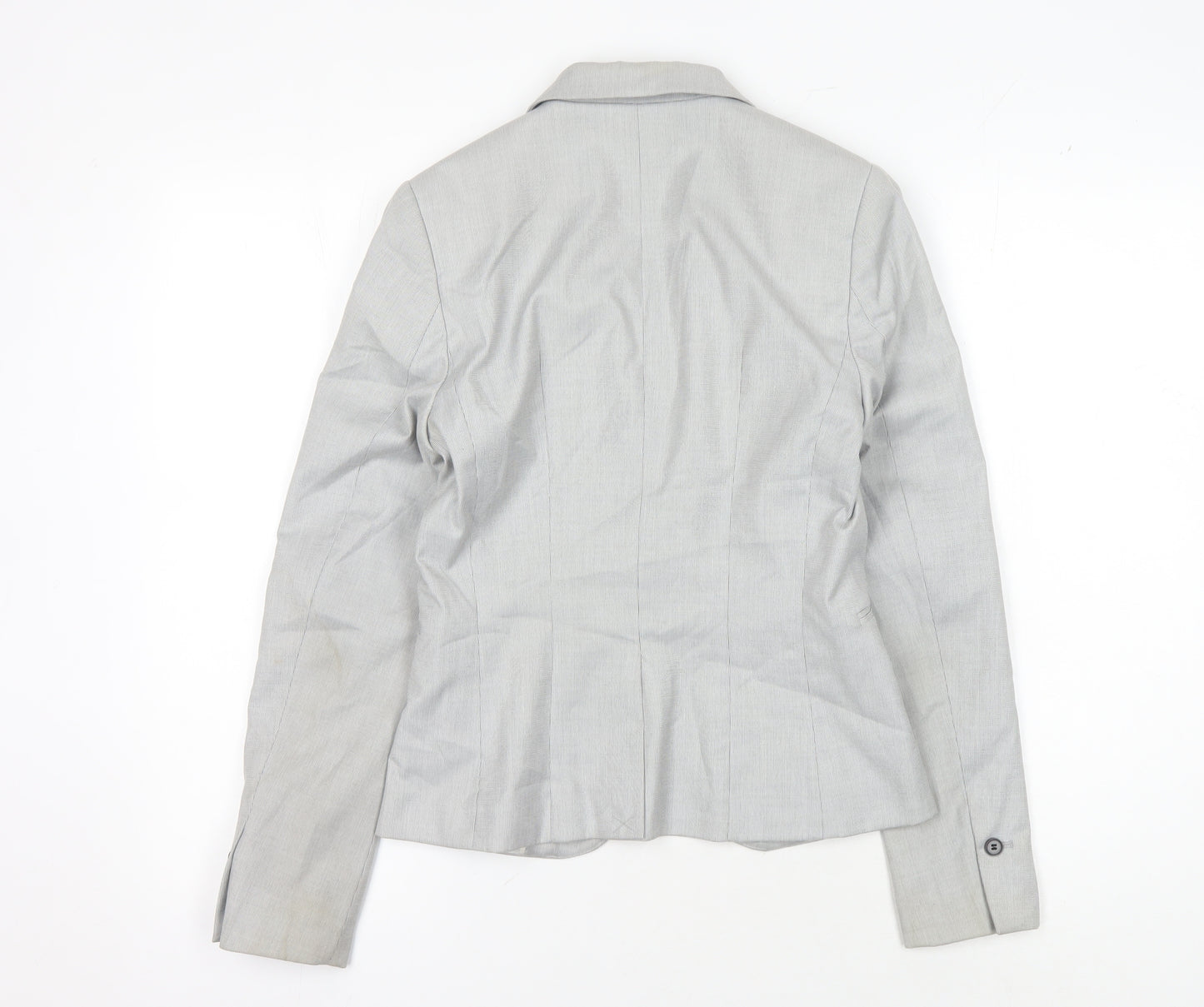 H&M Women's Grey Blazer, Size 6, Slim Fit, Business