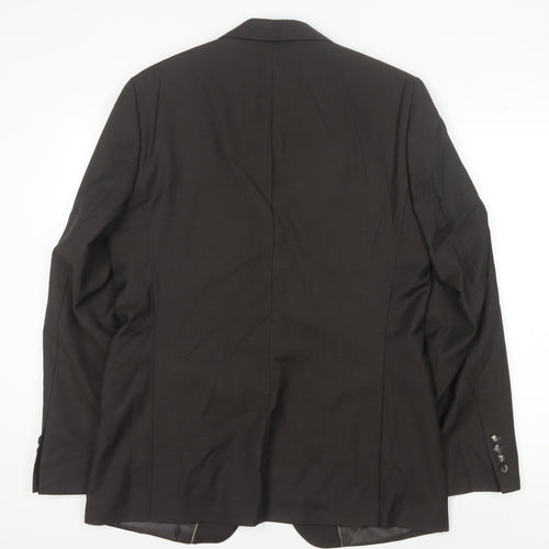 Zara Men's Brown Wool Blazer Classic Fit Size 40