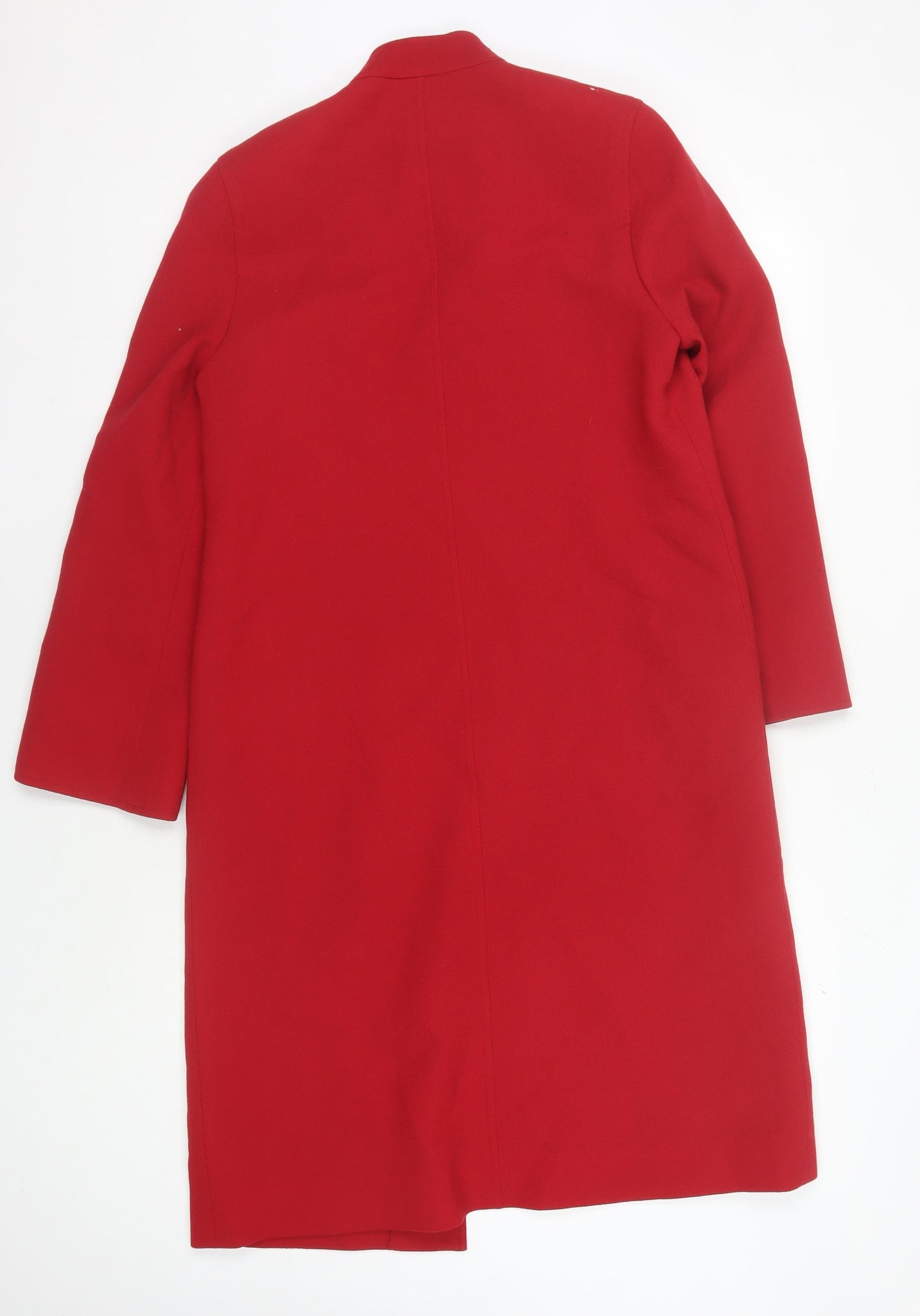 Jean Muir Women's Red Long Wool Coat Size 10