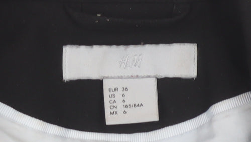 H&M Women's Black Blazer Size 8 Regular Fit