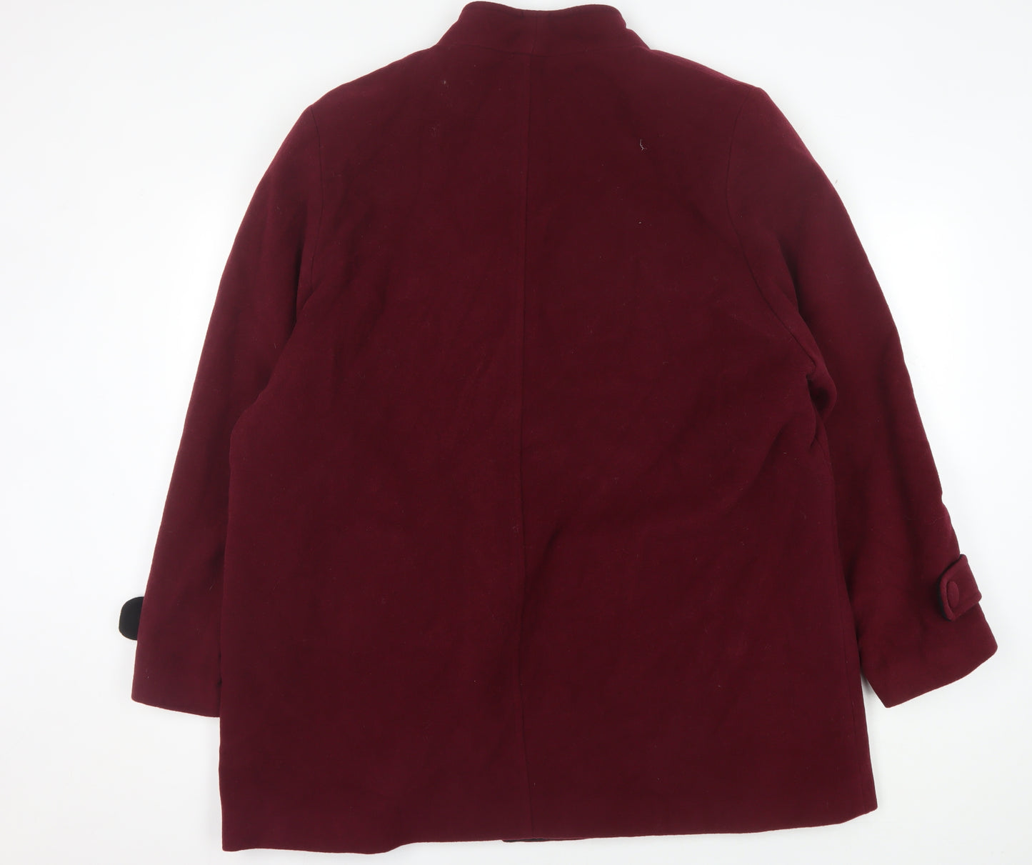 EWM Women's Red Wool Blend Button Coat Size 22
