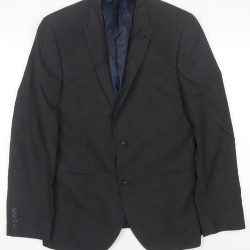 Next Men's Black Regular Fit Blazer 40R