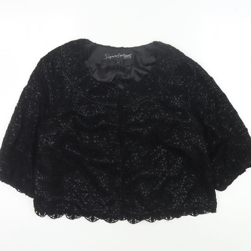 Next Signature Petite Black Lace Jacket, Size 14, Formal Wear