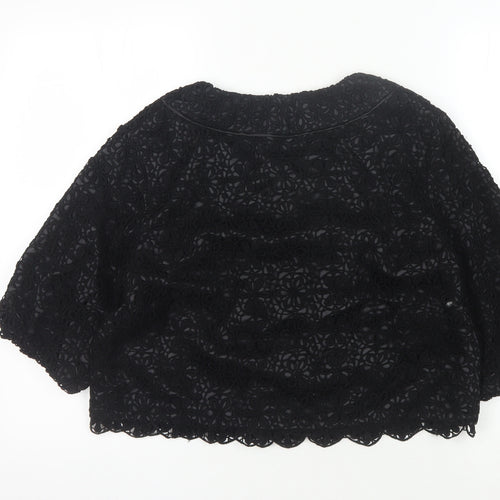Next Signature Petite Black Lace Jacket, Size 14, Formal Wear