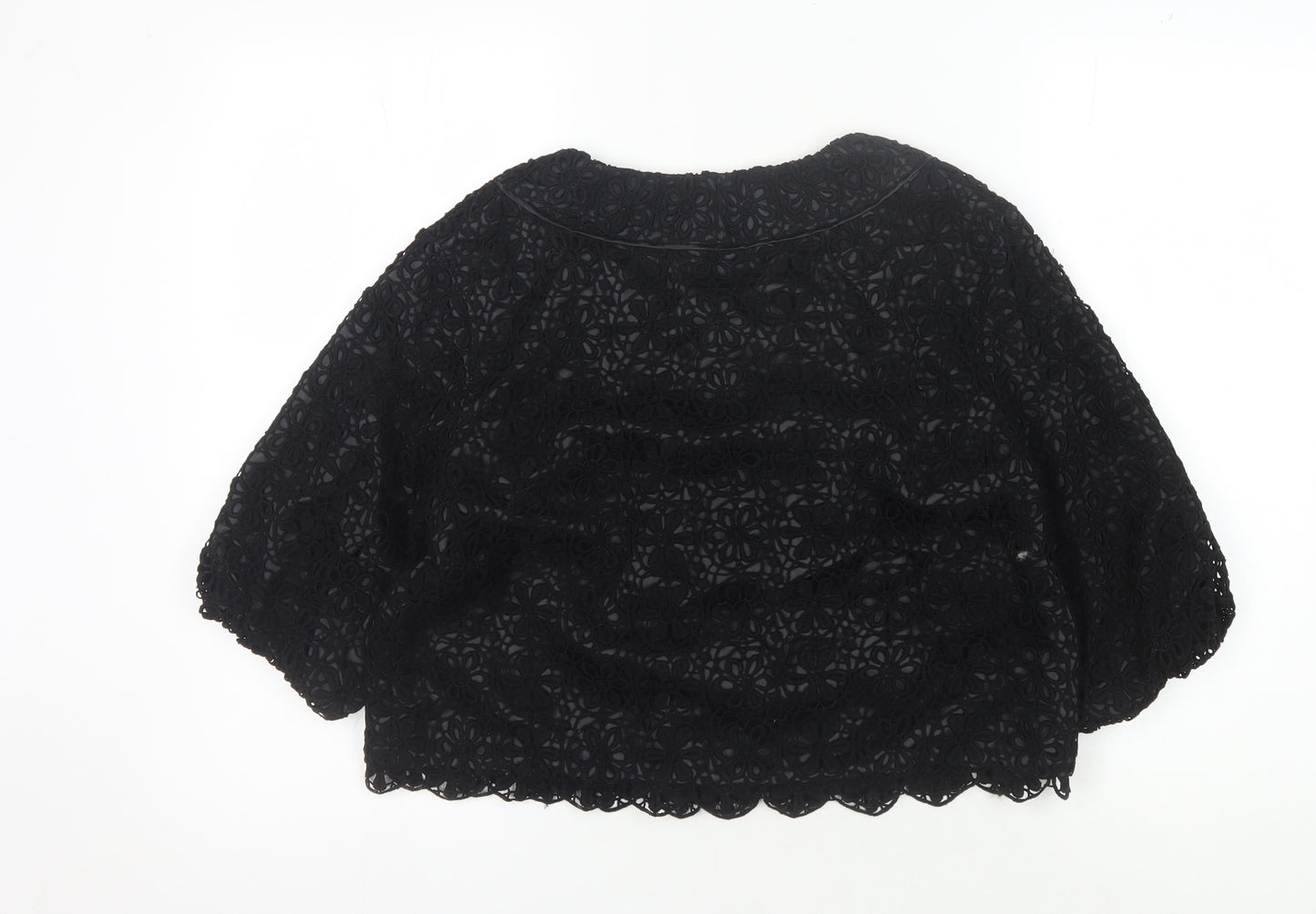 Next Signature Petite Black Lace Jacket, Size 14, Formal Wear