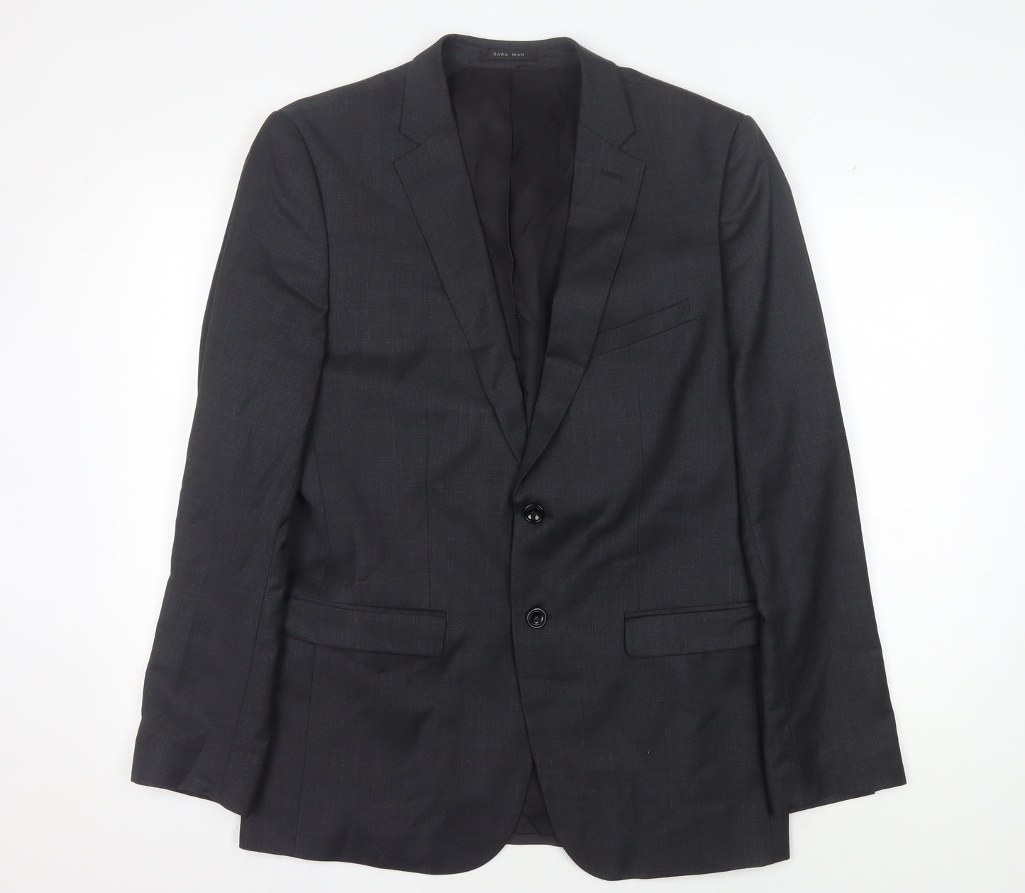 Zara Men's Black Blazer, Size 42, Formal Style