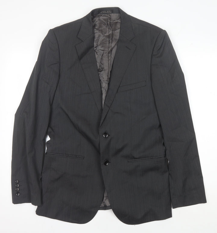 Zara Man Men's Grey Suit Jacket Size 40