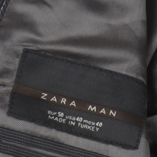 Zara Man Men's Grey Suit Jacket Size 40