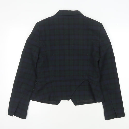 Zara Women's Multicoloured Plaid Blazer L