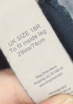 South Women's Blue Wide-Leg Jeans Size 18 Plus