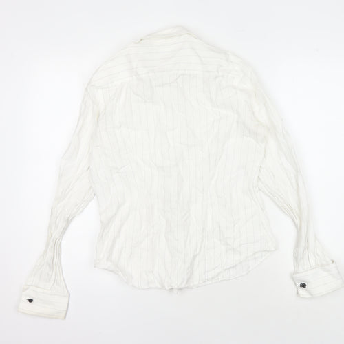 Thomas Pink Women's White Striped Classic Shirt Size 14