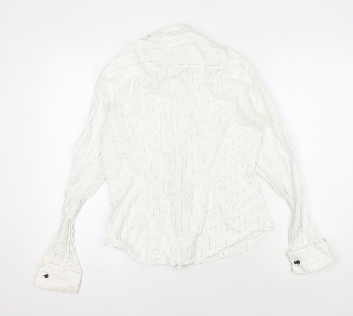 Thomas Pink Women's White Striped Classic Shirt Size 14