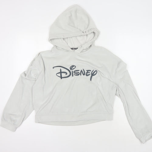 Disney Women’s Grey Hooded Long Sleeve Top