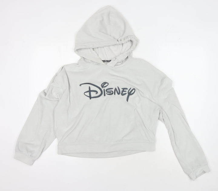 Disney Women’s Grey Hooded Long Sleeve Top
