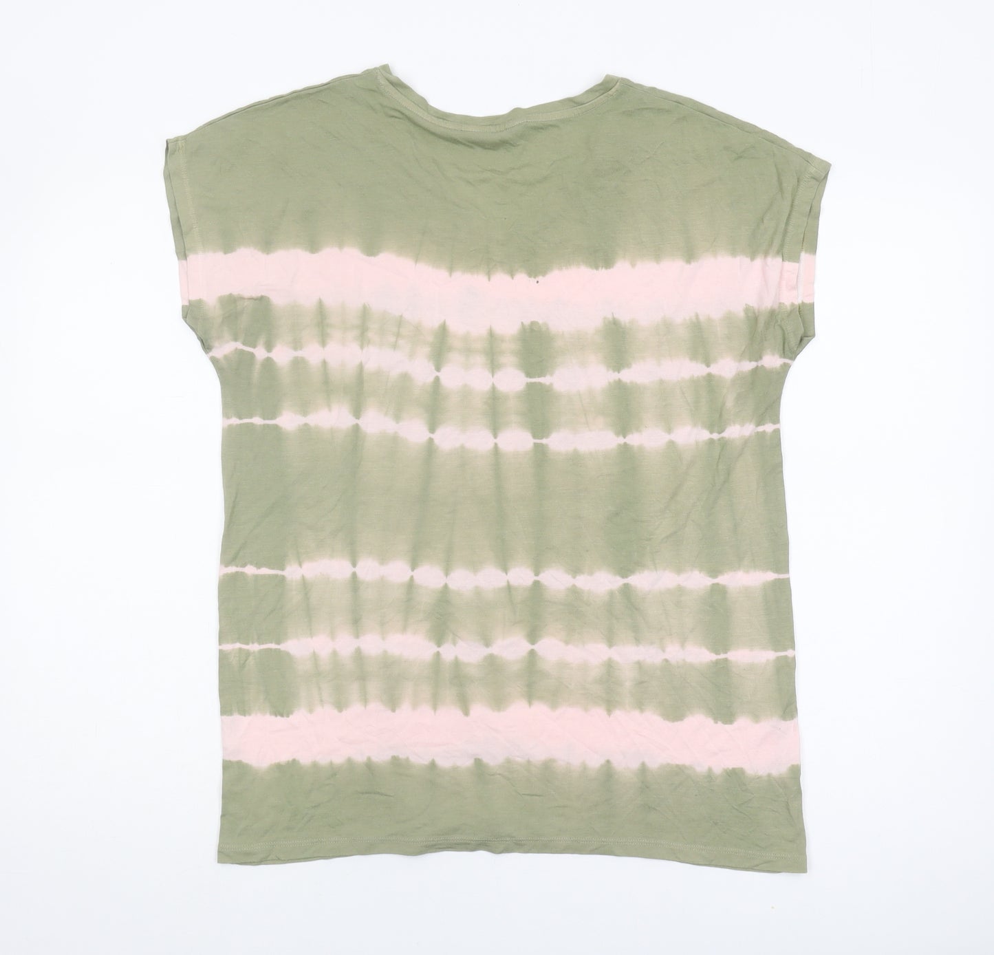 Marks and Spencer Women's Green V-Neck T-Shirt Size 10