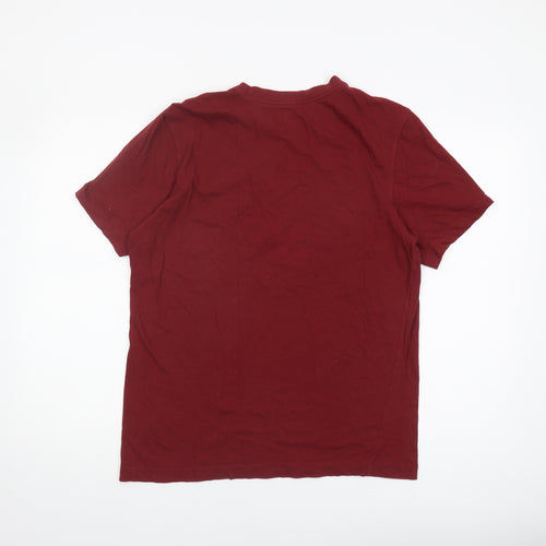 Nike Men's Red Medium Logo T-Shirt
