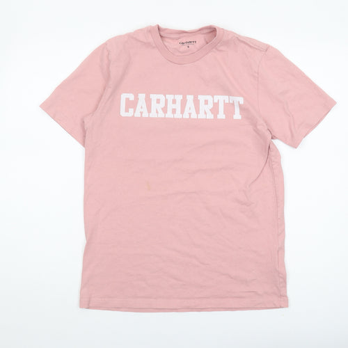 Carhartt Men's Pink Logo T-Shirt, Size S