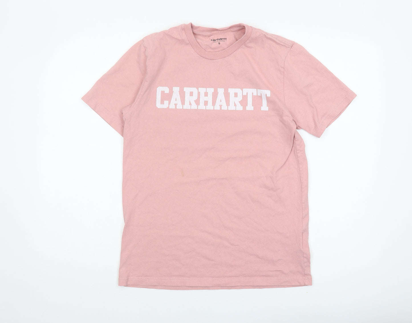 Carhartt Men's Pink Logo T-Shirt, Size S