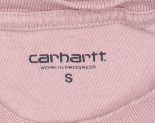 Carhartt Men's Pink Logo T-Shirt, Size S