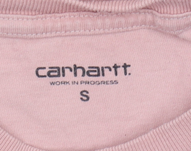 Carhartt Men's Pink Logo T-Shirt, Size S