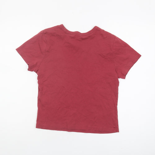 Levi's Women's Red Medium Cotton Crew Neck T-Shirt