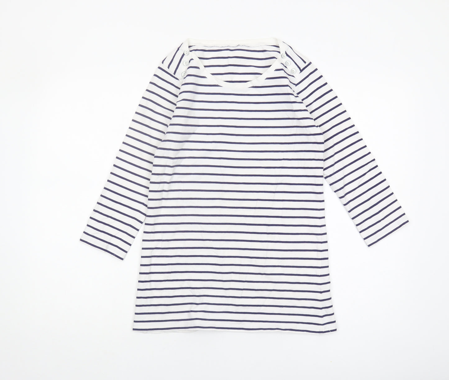 Noisy May Women's Striped Boat Neck T-Shirt, Size 14