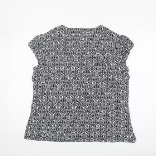 Dash Women's Black Geometric Sleeveless Square Neck Top