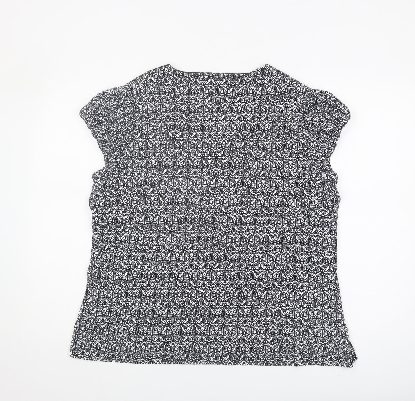 Dash Women's Black Geometric Sleeveless Square Neck Top