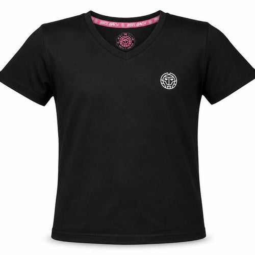 Bidi Badu Girls Black V-Neck T-Shirt Modal Blend - 11-12 Years