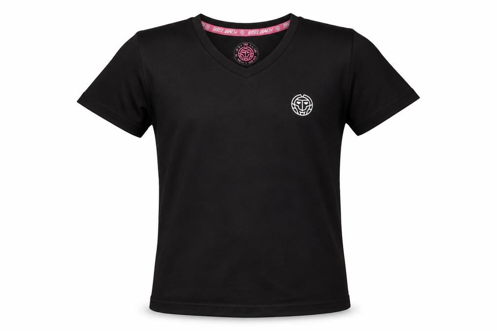 Bidi Badu Girls Black V-Neck T-Shirt Modal Blend - 11-12 Years